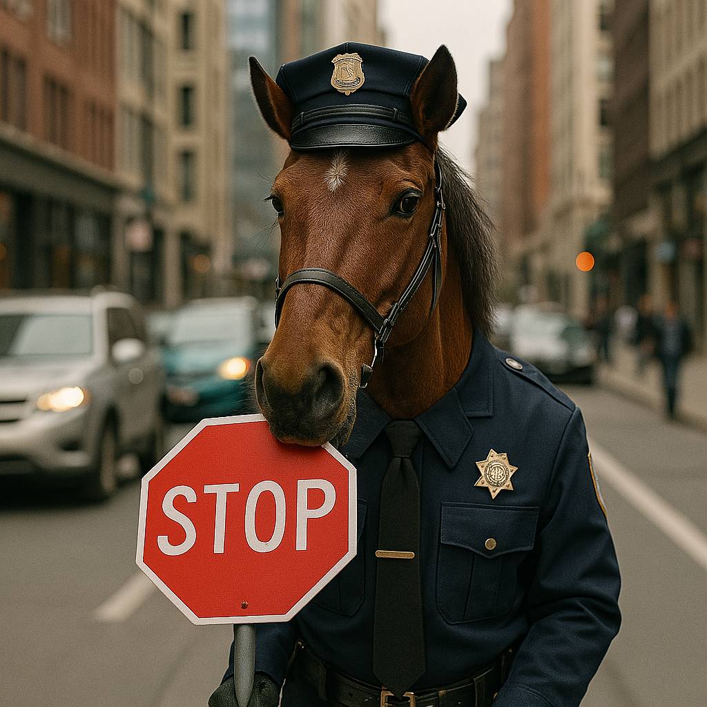 Horse Traffic Cop