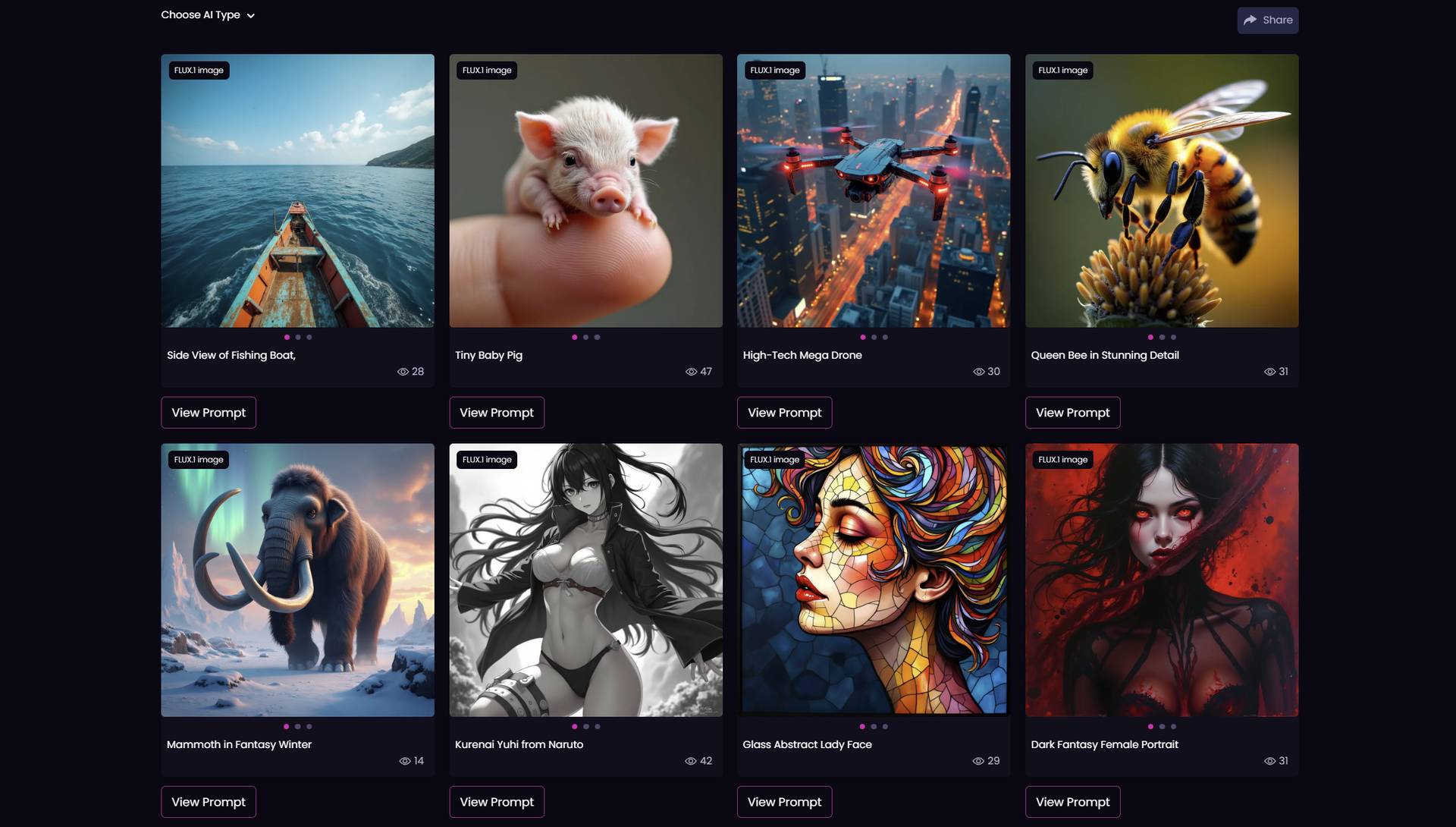 LaPrompt Prompt Gallery Page