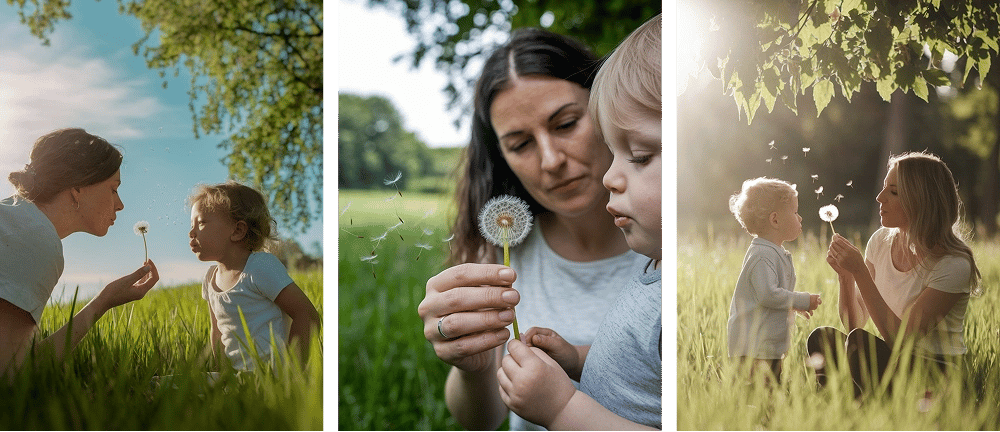 Realistic photo of mother and child Ideogram version 2a