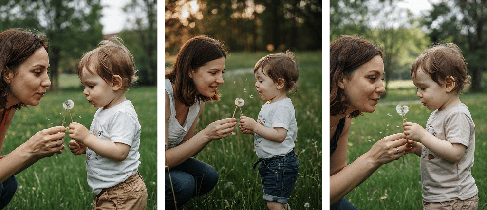 Realistic photo of mother and child Ideogram version 3.0