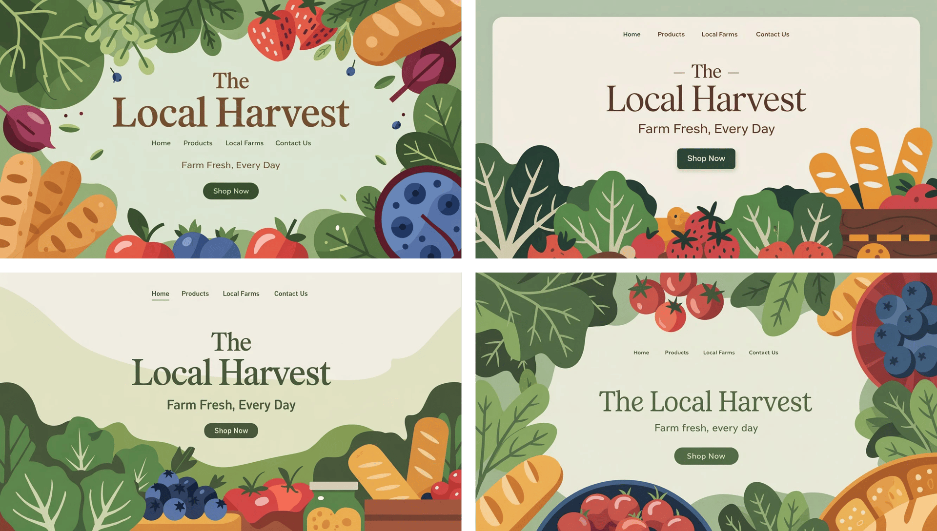 The Local Harvest landing page Ideogram version 3.0