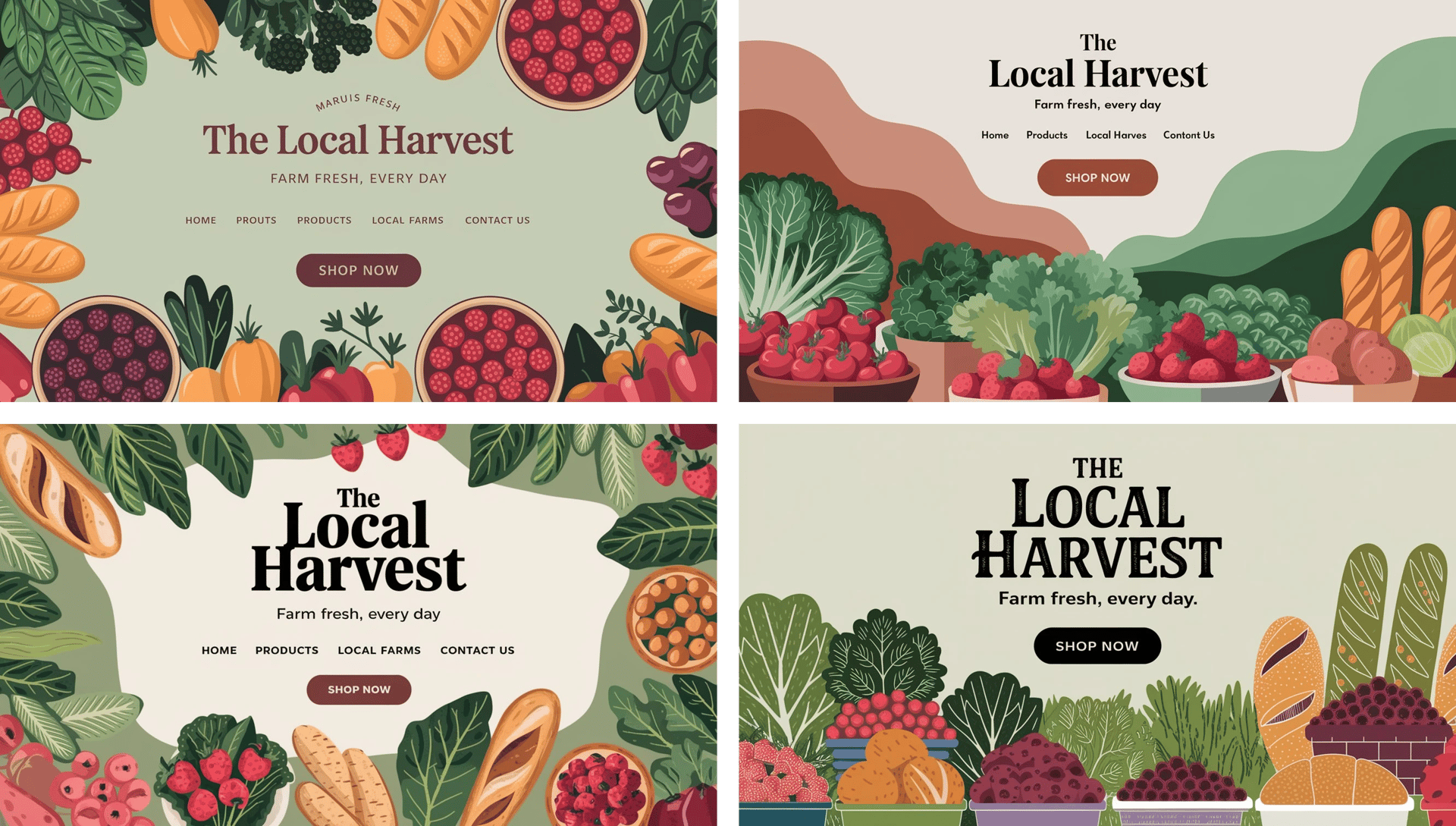 The Local Harvest landing page Ideogram version 2a