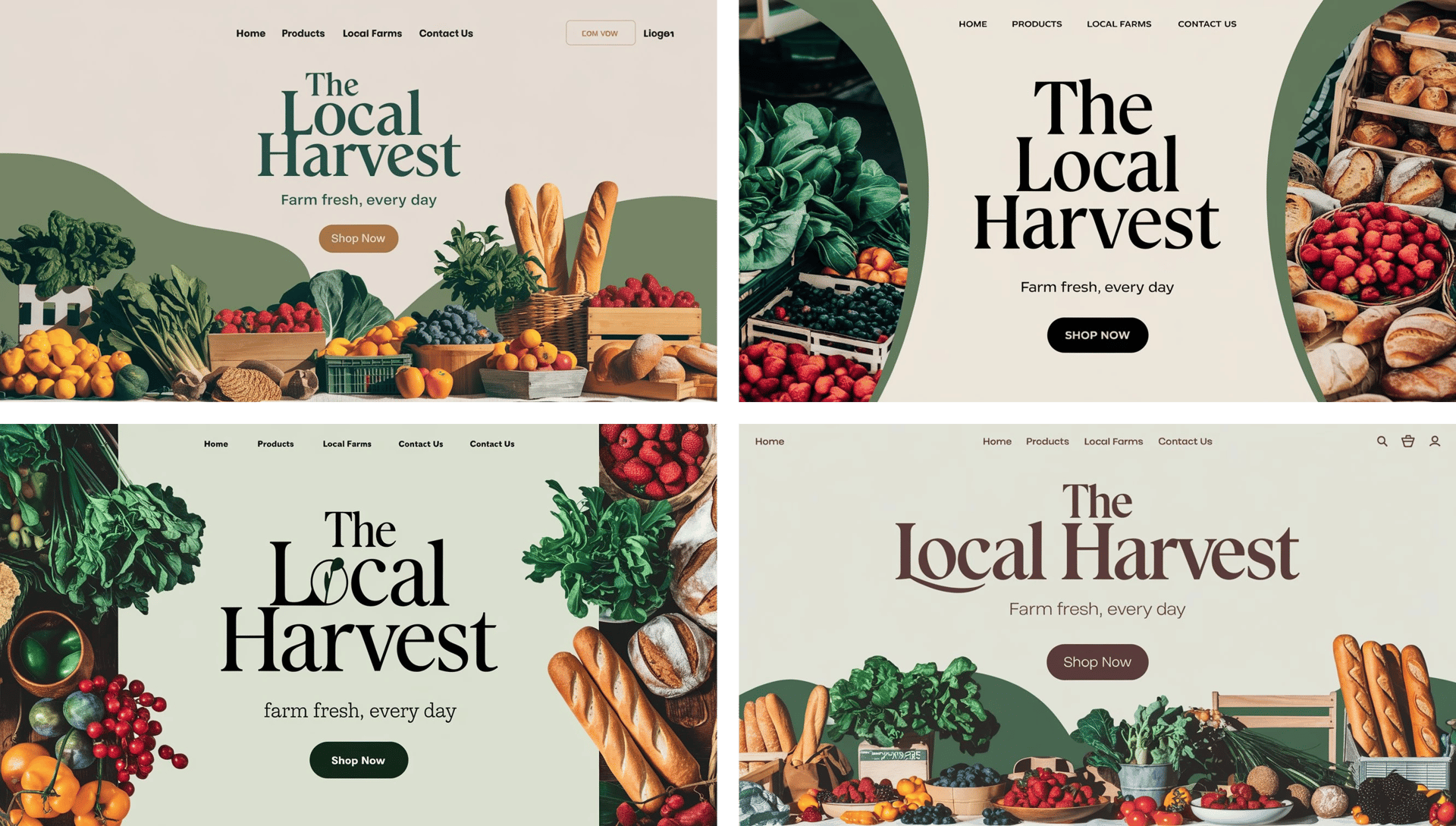 The Local Harvest landing page Ideogram version 2.0