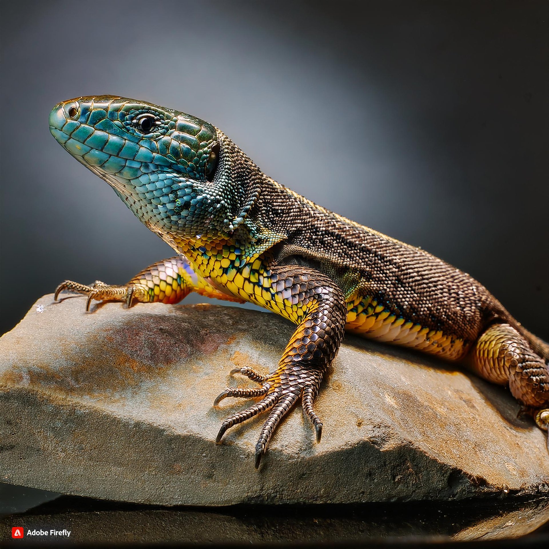 AI Generated by Adobe - Sun-Soaked Lizard, shared on the LaPrompt marketplace.