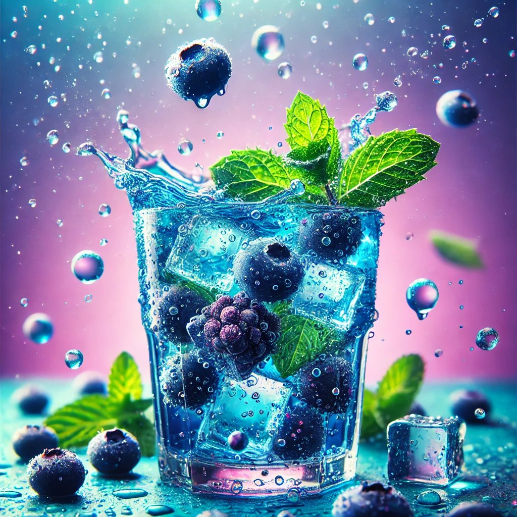 AI Artwork Generated by DALL·E 3 - Blueberry and Mint Water, shared on the LaPrompt marketplace.