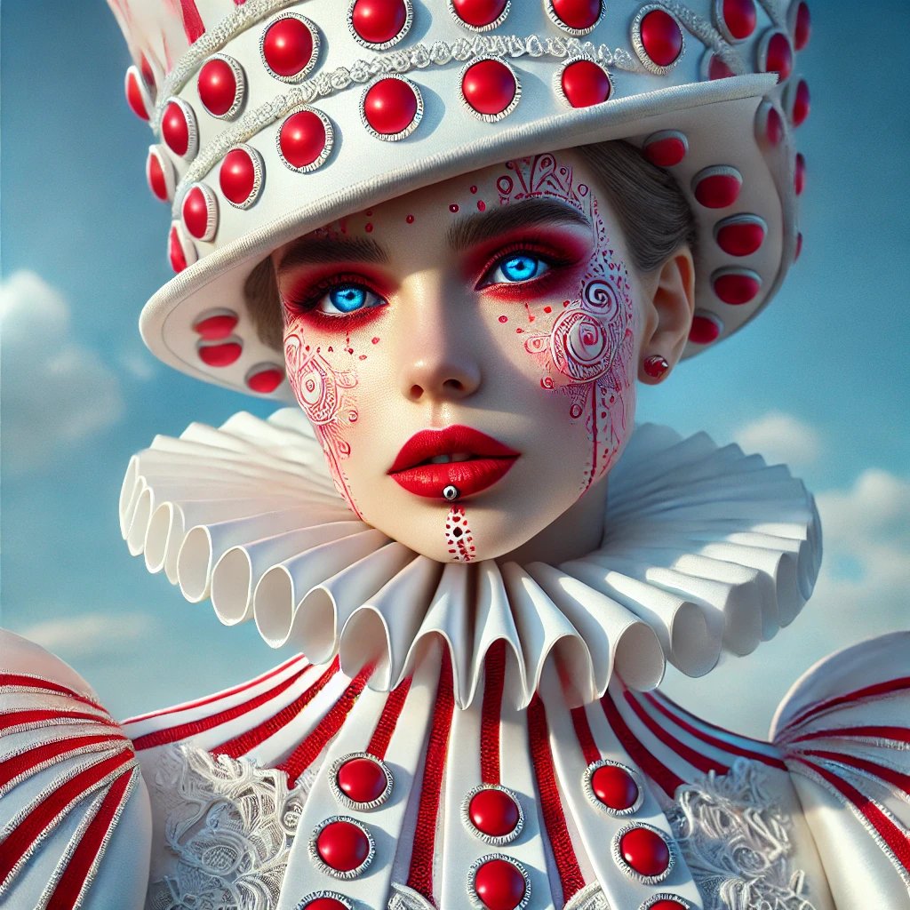 AI Artwork Generated by DALL·E 3 - Woman Dressed Circus Costume, shared on the LaPrompt marketplace.
