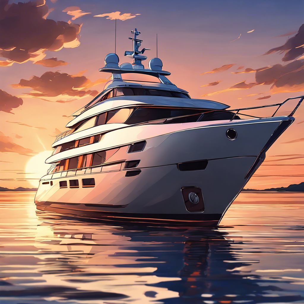 AI Artwork Generated by DreamStudio - Majestic Yacht, shared on the LaPrompt marketplace.