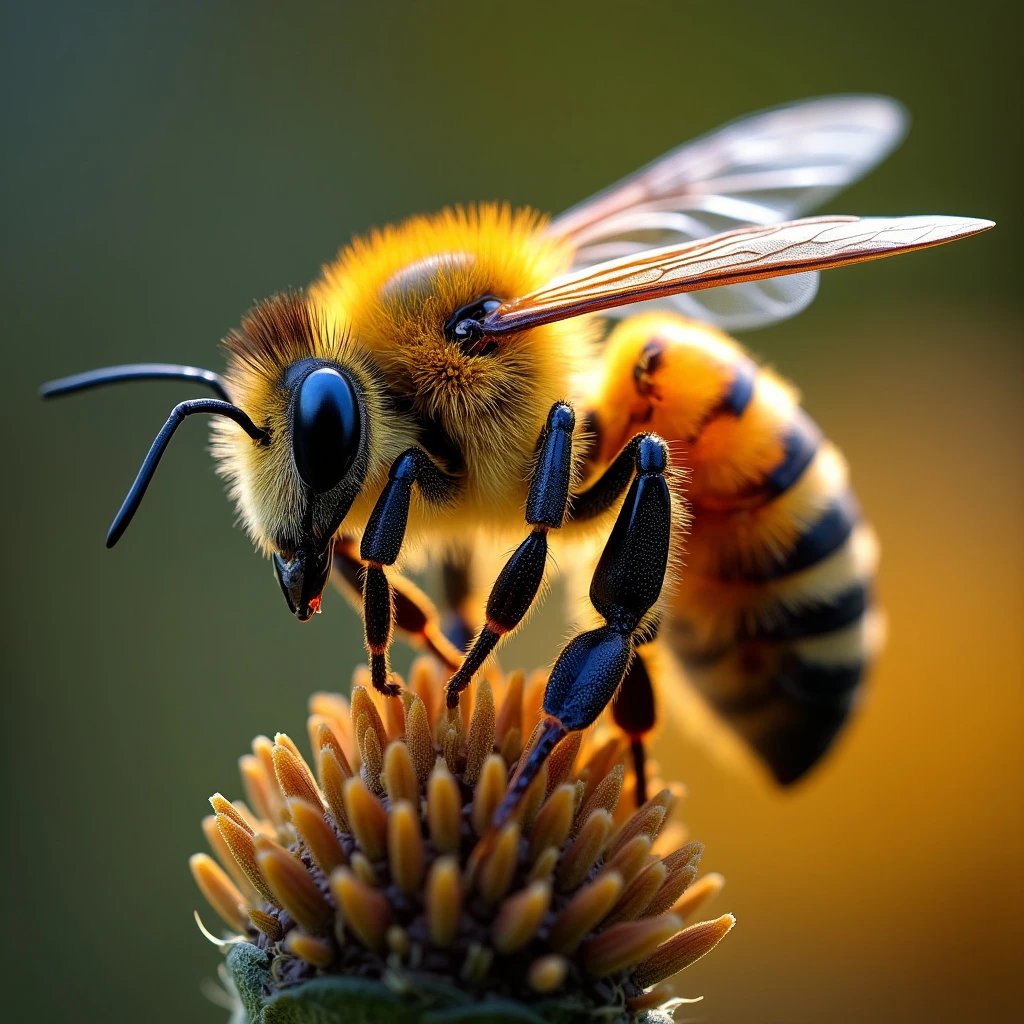 AI Generated by FLUX.1 image - Queen Bee in Stunning Detail, shared on the LaPrompt marketplace.