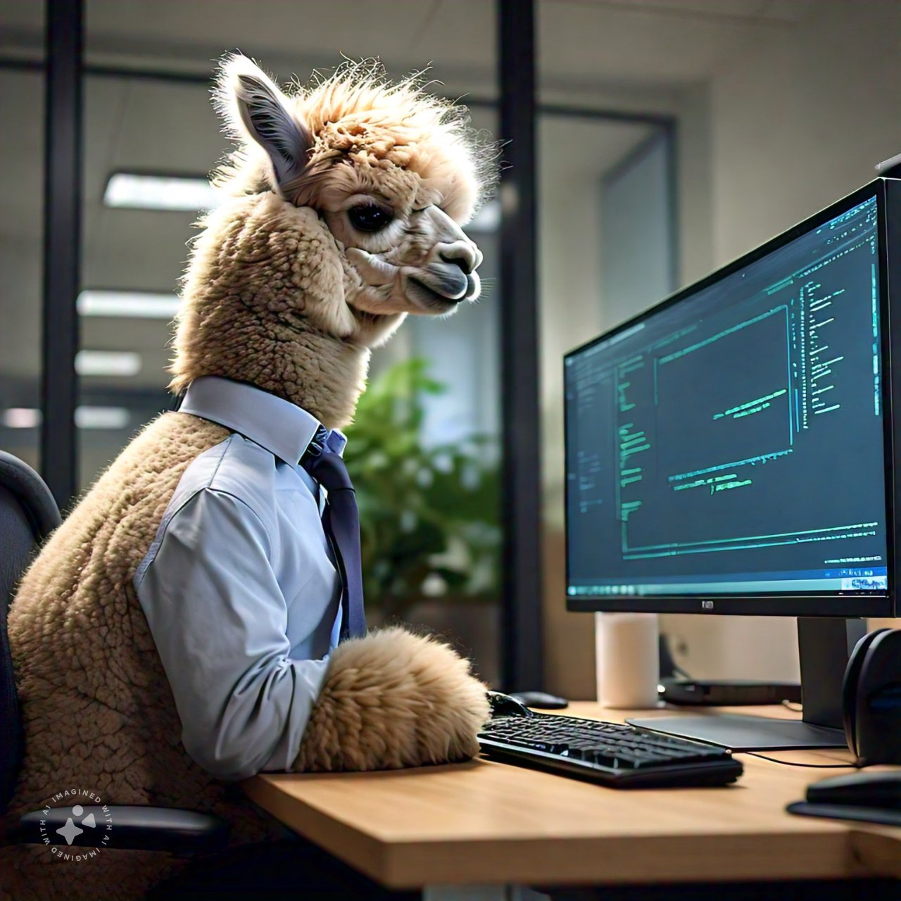 AI Generated by Meta AI Llama 3 - Alpaca in Business Casual Clothes, shared on the LaPrompt marketplace.
