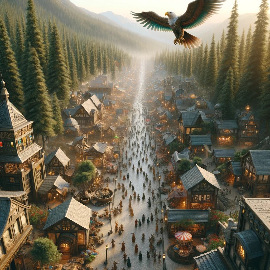 AI Artwork Generated by DALL·E 3 - Bird's Eye View
