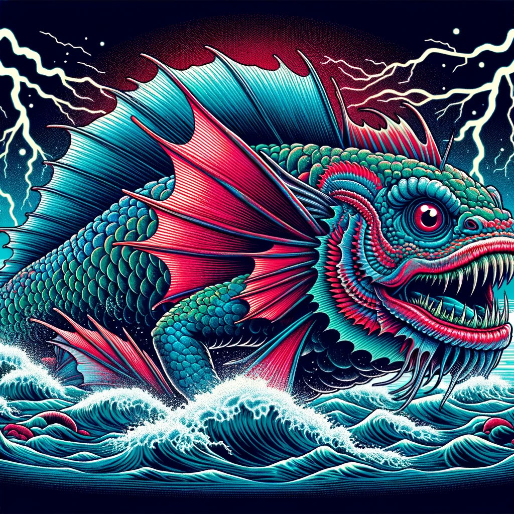 AI Artwork Generated by DALL·E 3 - Unique Fish Monster