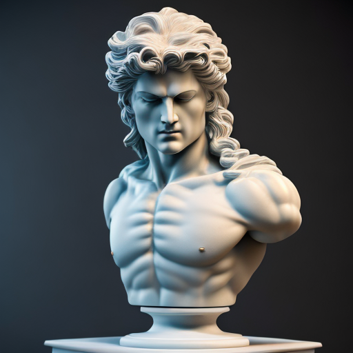 AI Artwork Generated by Dezgo - Greek God Statue