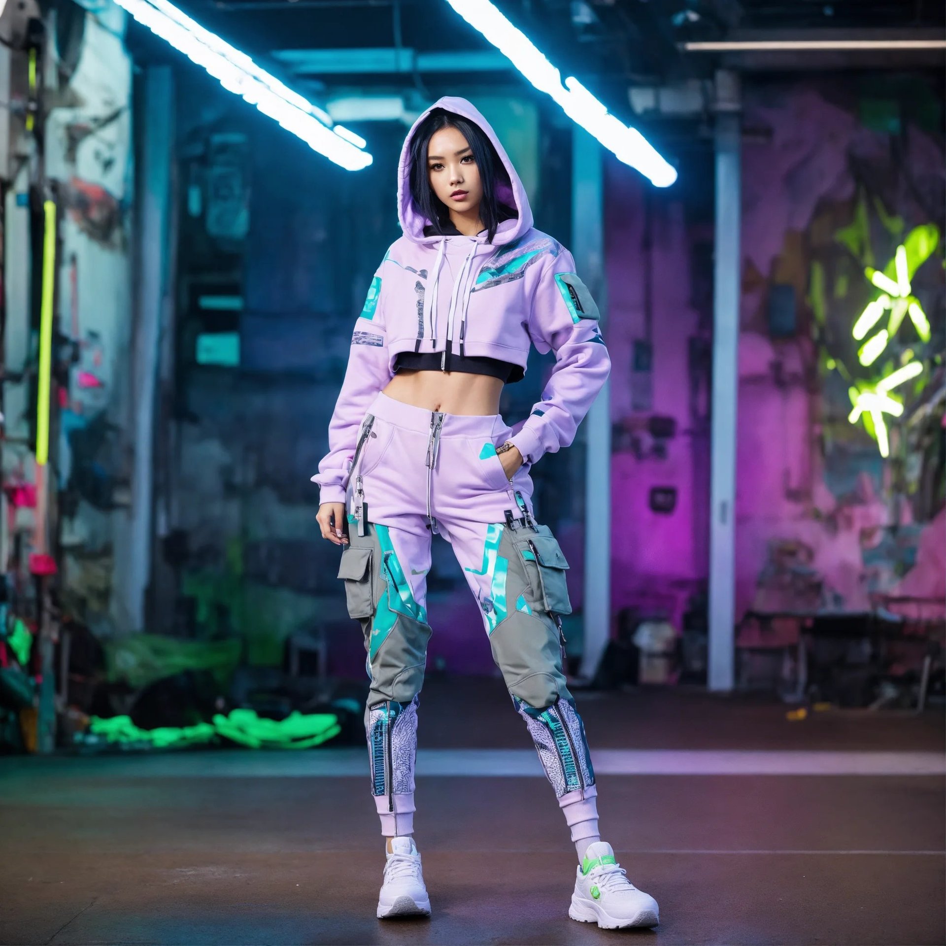 AI Artwork Generated by Lexica - Girl in a Tracksuit