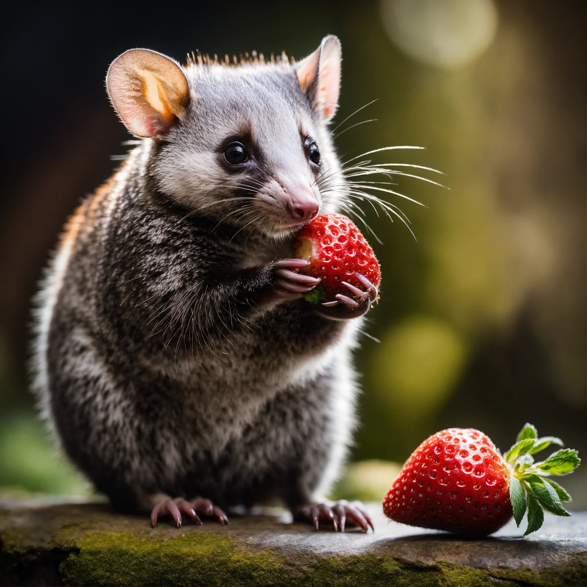 AI Artwork Generated by Lexica - Mouse with Strawberries