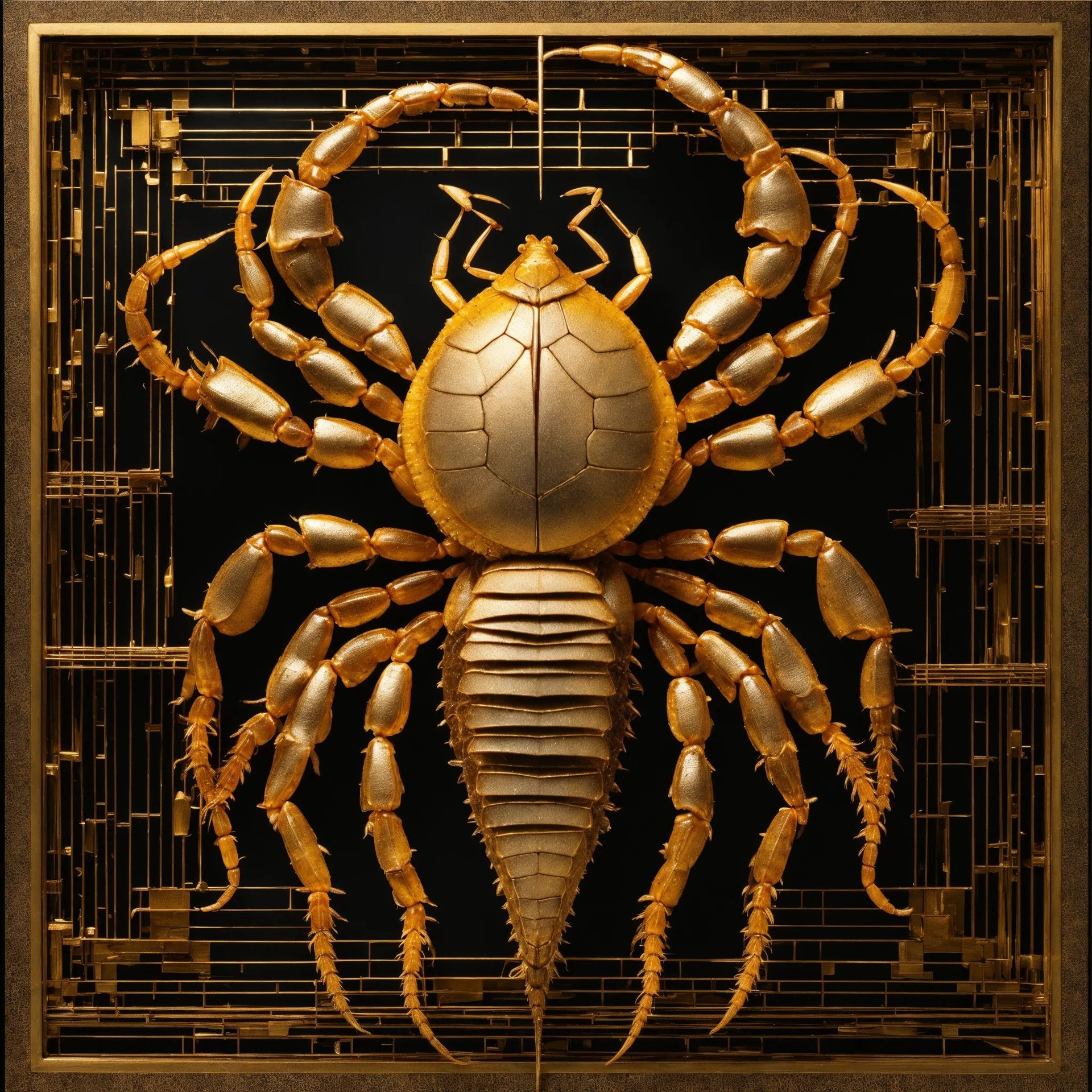 AI Artwork Generated by Lexica - Golden Scorpio, shared on the LaPrompt marketplace.