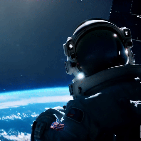 AI Video Generated by Pika - Astronaut in Space