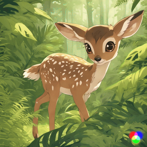 AI Video Generated by Runway Gen-2 - Fawn in the Forest, shared on the LaPrompt marketplace.
