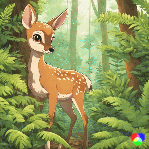 AI Video Generated by Runway Gen-2 - Fawn in the Forest