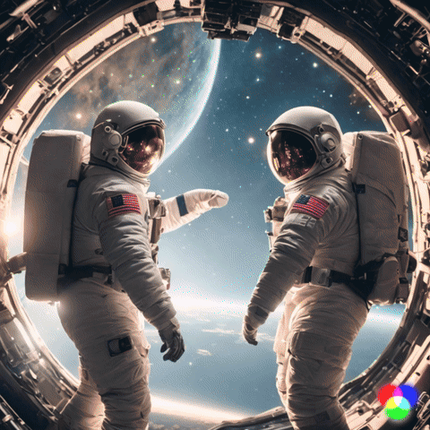 AI Video Generated by Runway Gen-2 - Astronauts in Space, shared on the LaPrompt marketplace.