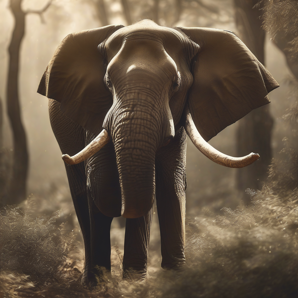 AI Artwork Generated by ChatNBX - Elephant in the Forest
