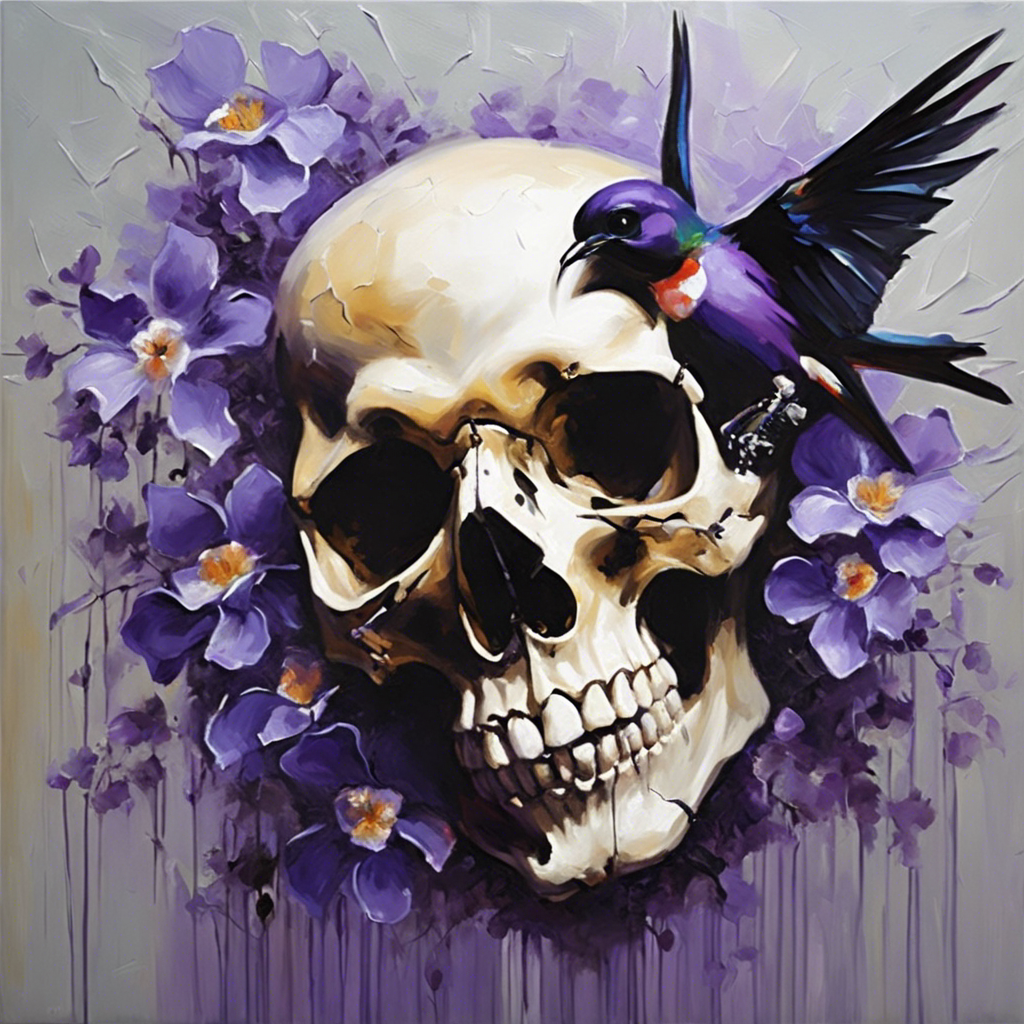 AI Artwork Generated by DreamStudio - Painted Skull, shared on the LaPrompt marketplace.