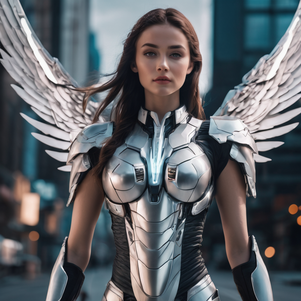 AI Artwork Generated by Gencraft - Woman With Angel's Wings