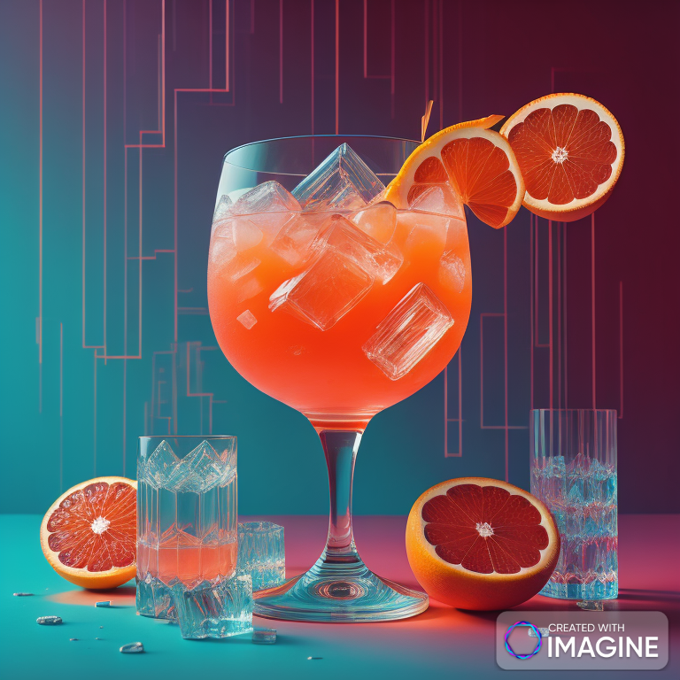 AI Artwork Generated by Imagine - Grapefruit Juice Cocktail