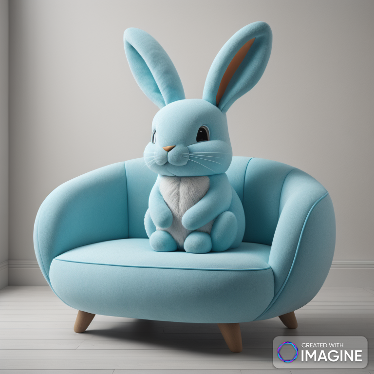 AI Artwork Generated by Imagine - Cute Cartoon Rabbit