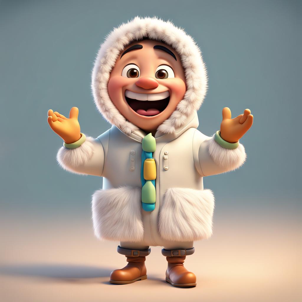 AI Artwork Generated by NightCafe - Adorable Eskimo Character