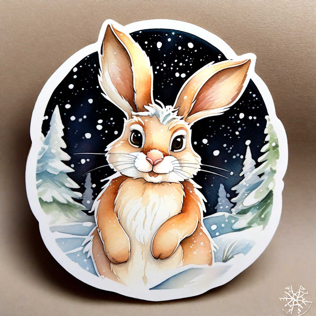 AI Artwork Generated by Playground AI - Cookie with Bunny Illustration