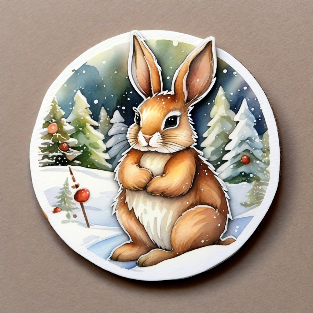 AI Artwork Generated by Playground AI - Cookie with Bunny Illustration