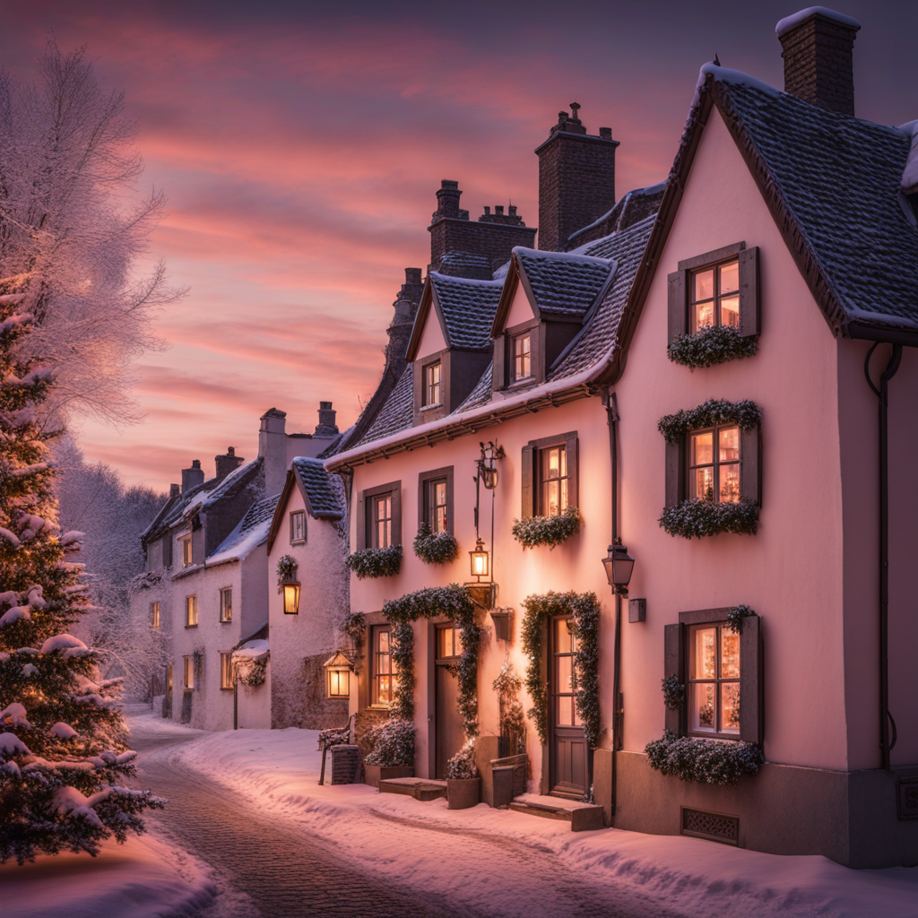 AI Artwork Generated by Playground AI - Snowy Winter Street, shared on the LaPrompt marketplace.