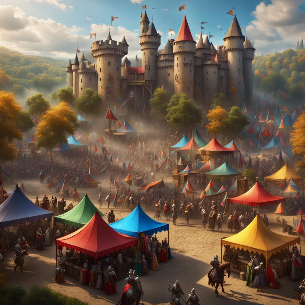 AI Artwork Generated by NightCafe - Renaissance Festival in Full Swing