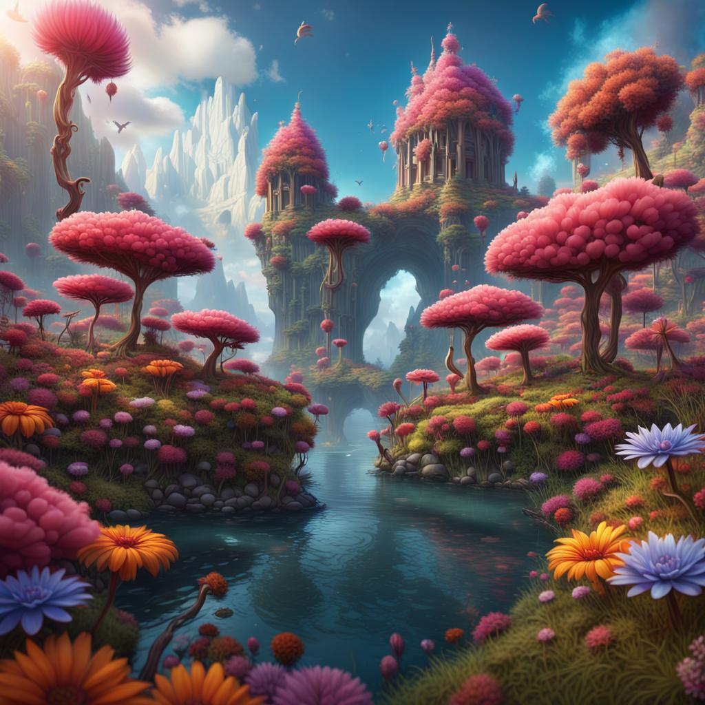 AI Artwork Generated by NightCafe - Surreal Dream Landscape, shared on the LaPrompt marketplace.