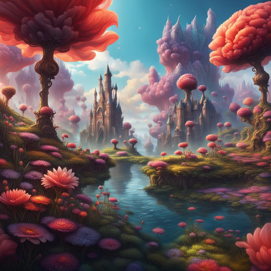 AI Artwork Generated by NightCafe - Surreal Dream Landscape