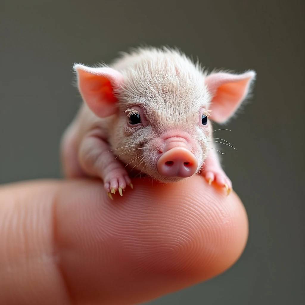 AI Generated by FLUX.1 image - Tiny Baby Pig, shared on the LaPrompt marketplace.