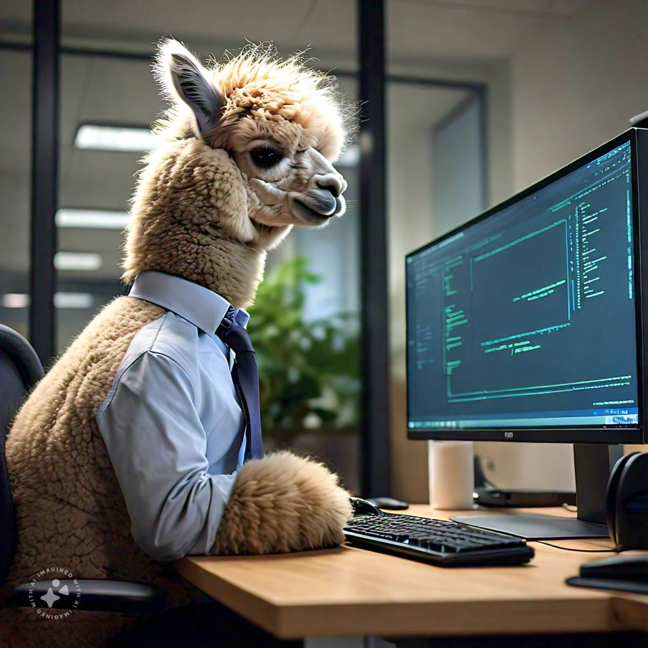 AI Generated by Meta AI Llama 3 - Alpaca in Business Casual Clothes, shared on the LaPrompt marketplace.