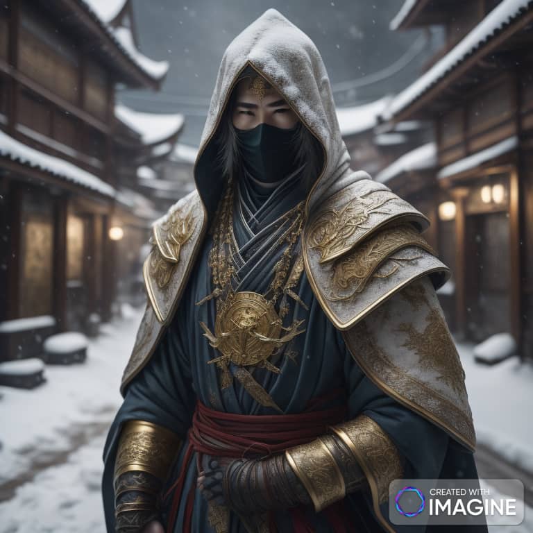 AI Artwork Generated by Imagine - Mysterious Kunoichi, shared on the LaPrompt marketplace.