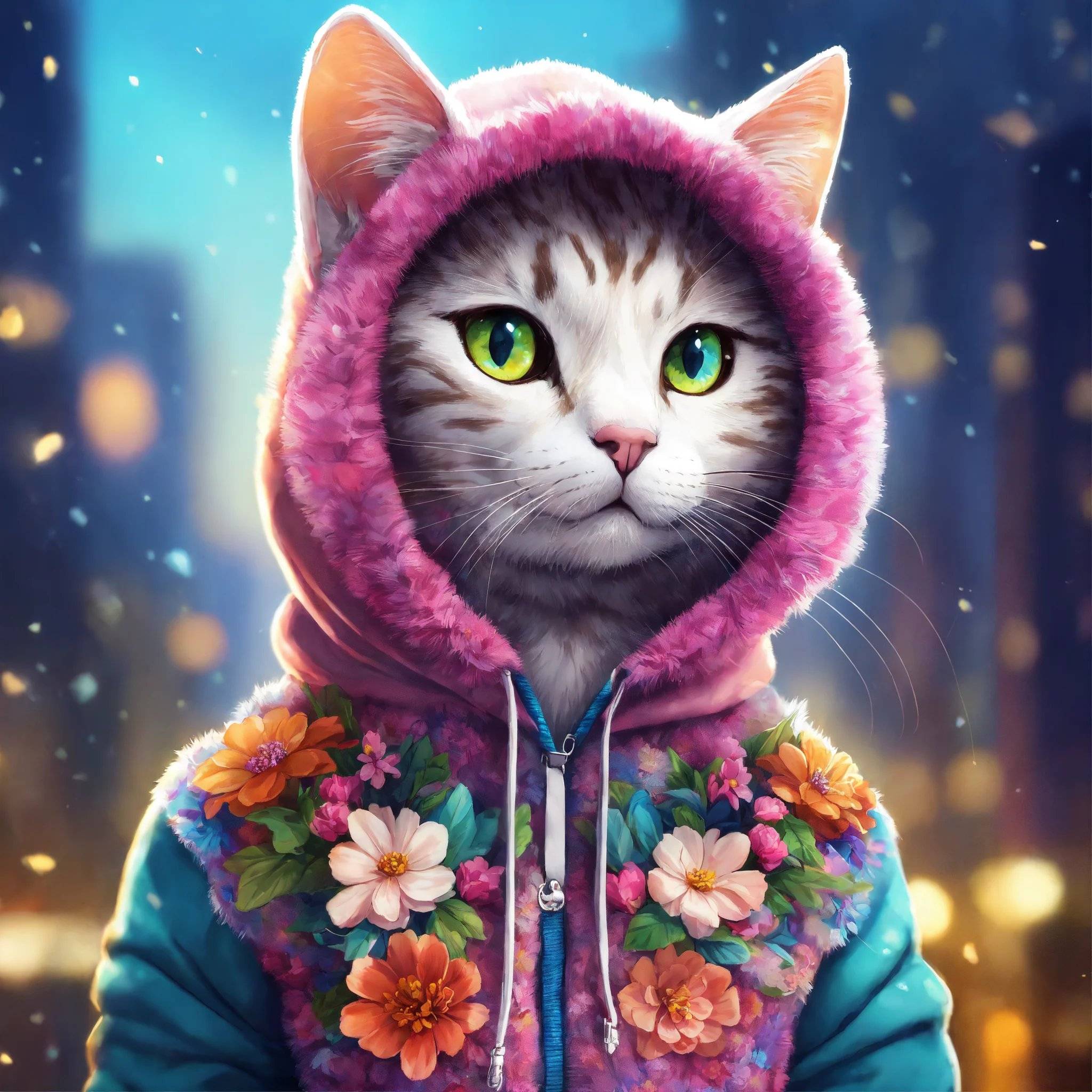 AI Artwork Generated by Lexica - Cat in a Sweatshirt, shared on the LaPrompt marketplace.
