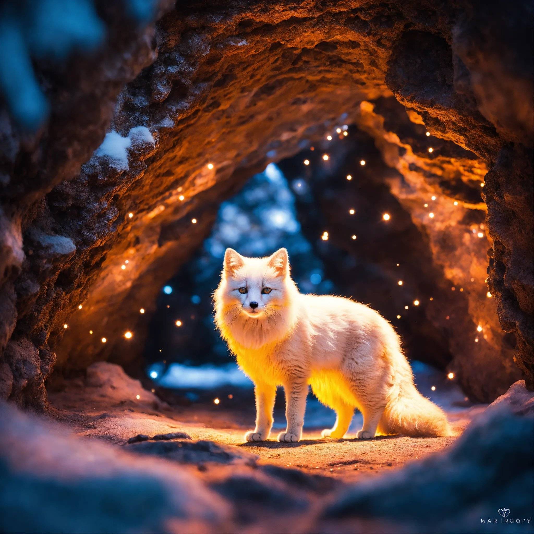 AI Artwork Generated by Lexica - Cute White Fox, shared on the LaPrompt marketplace.