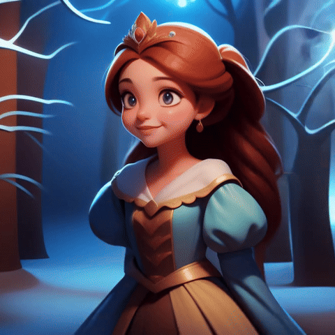 AI Video Generated by Moonvalley - Princess in the Snowy Forest, shared on the LaPrompt marketplace.