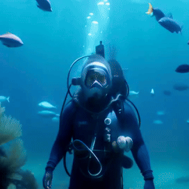 AI Video Generated by Moonvalley - Diver Underwater, shared on the LaPrompt marketplace.
