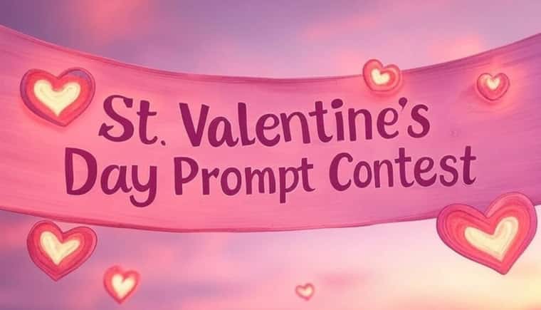 An image with banner to St. Valentine's Day Prompt Contest