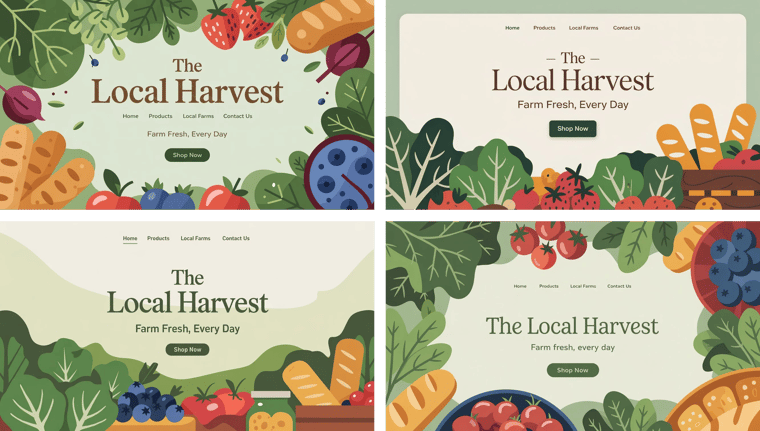 The Local Harvest landing page Ideogram version 3.0