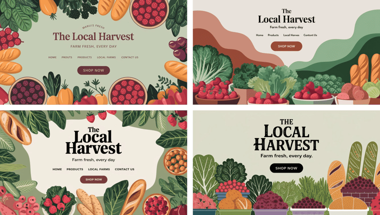 The Local Harvest landing page Ideogram version 2a