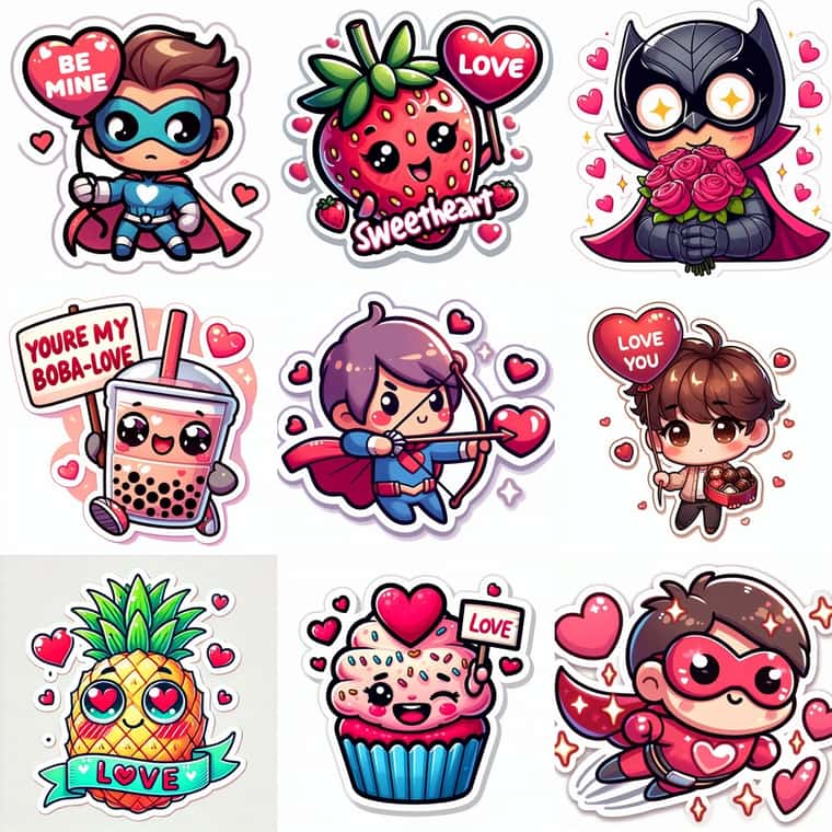Valentines Day Cute Stickers