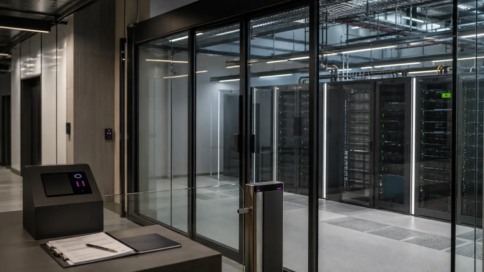 Secured enterprise data center behind controlled physical access