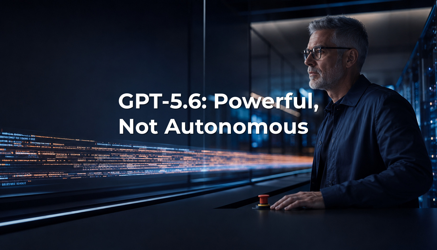GPT-5.6 powerful but not autonomous review with an engineer supervising an AI coding system