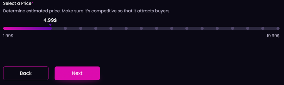 Select price field